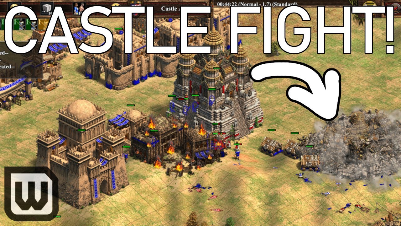 Age of Empires II FIRST CAST! MID MAP CASTLE BRAWL (MbL vs Hera)