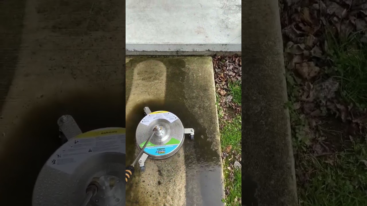14.5&rdquo; Surface Maxx Surface Cleaner from Lowe&rsquo;s Doing Work. Driven by a 2.5GPM 3700PSI Rated Pump.