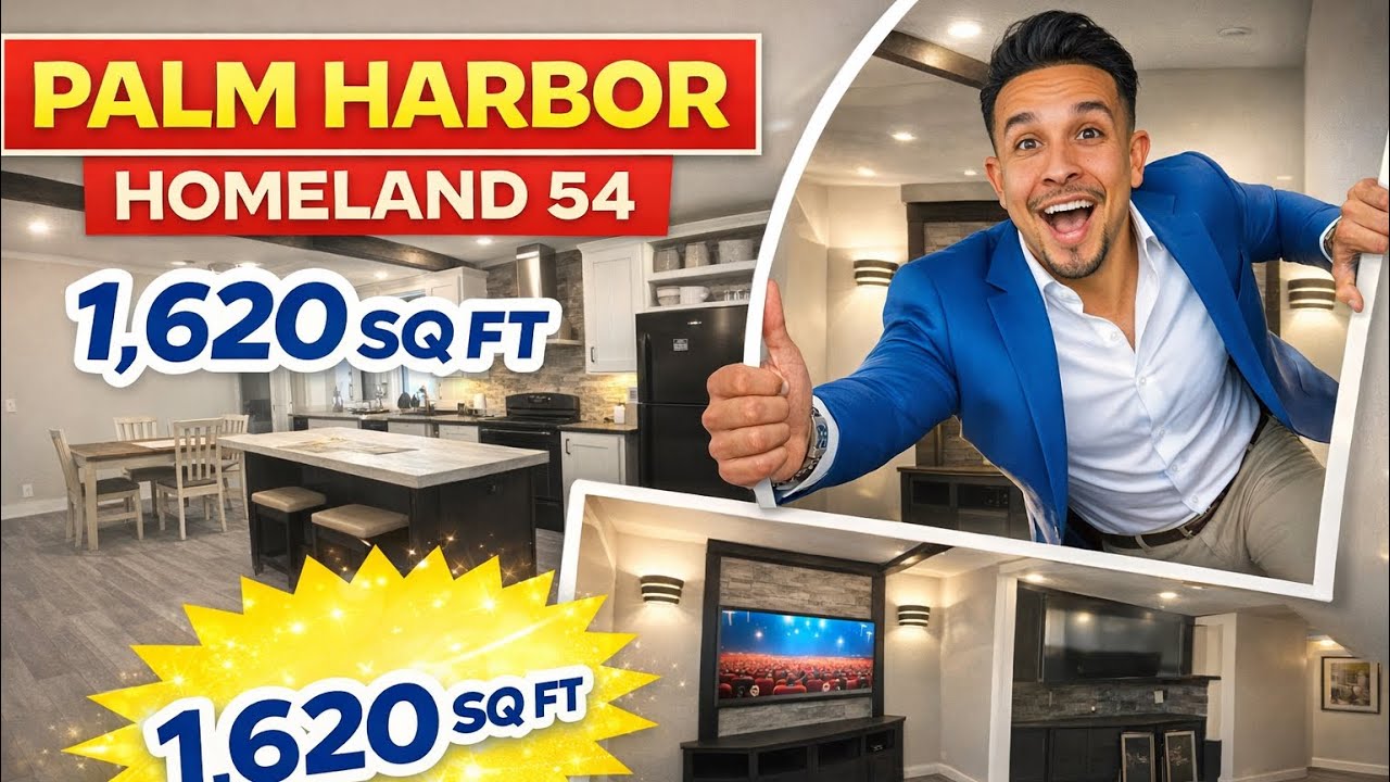 Palm Harbor Homeland 54 Tour | 1620 Sq Ft Manufactured Home | 3–4 Bed | Texas Built