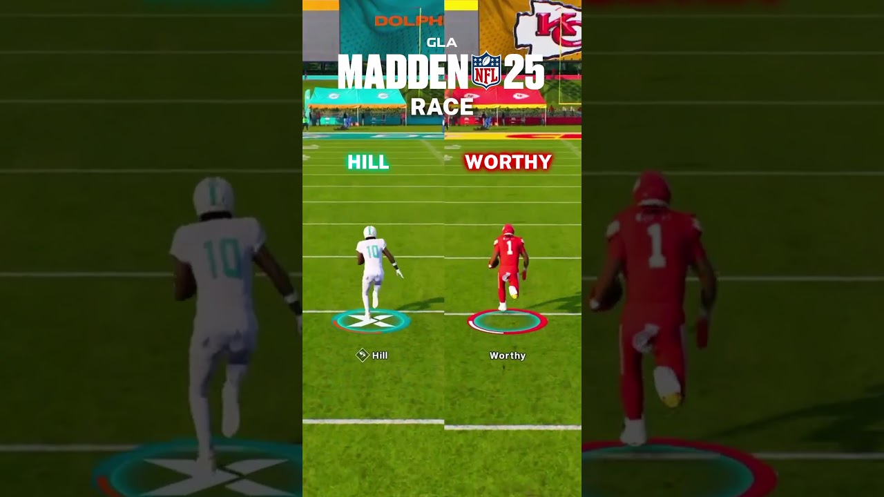Tyreek Hill vs. Xavier Worthy Race | Madden 25 PS5