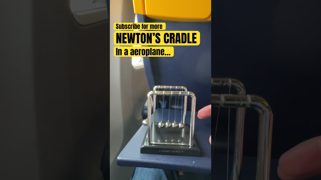 Amazing Newton&rsquo;s Cradle in an Aeroplane Experiment #shorts #newton #physics #plane #femtophysiker