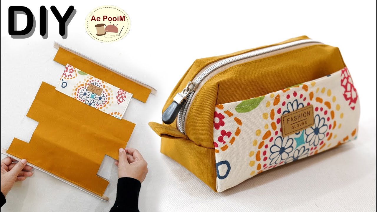 DIY - Cute Zipper Pouch Bag! Easy-to-Follow Tutorial