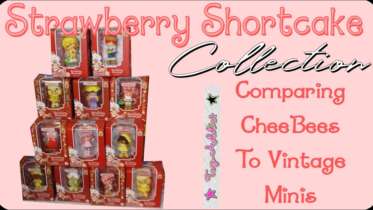 Comparing Strawberry Shortcake Cheebees to Vintage PVC Minis ~ Toy-Addict #theloyalsubjects