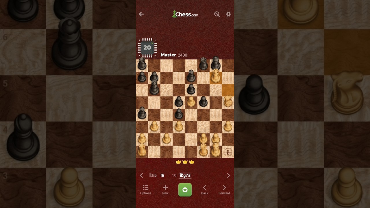 Chess Challenge Win vs. Bot/Engine 20 - Master (2400) - chess.com