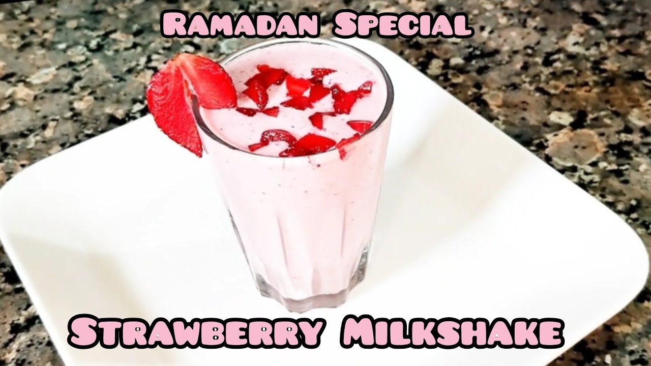 Iftar Refreshment: Fresh Strawberry Milkshake |Best Iftar Drink | इफ्तार स्पेशल स्ट्रॉबेरी मिल्कशेक