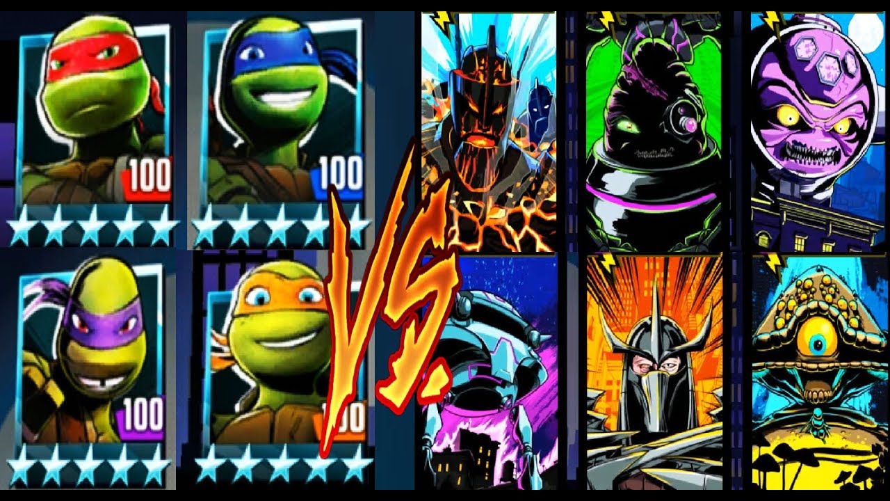 Черепашки-Ниндзя Легенды - ПРОТИВ ВСЕХ БОССОВ (мобильная игра) TMNT Legends UPDATE X