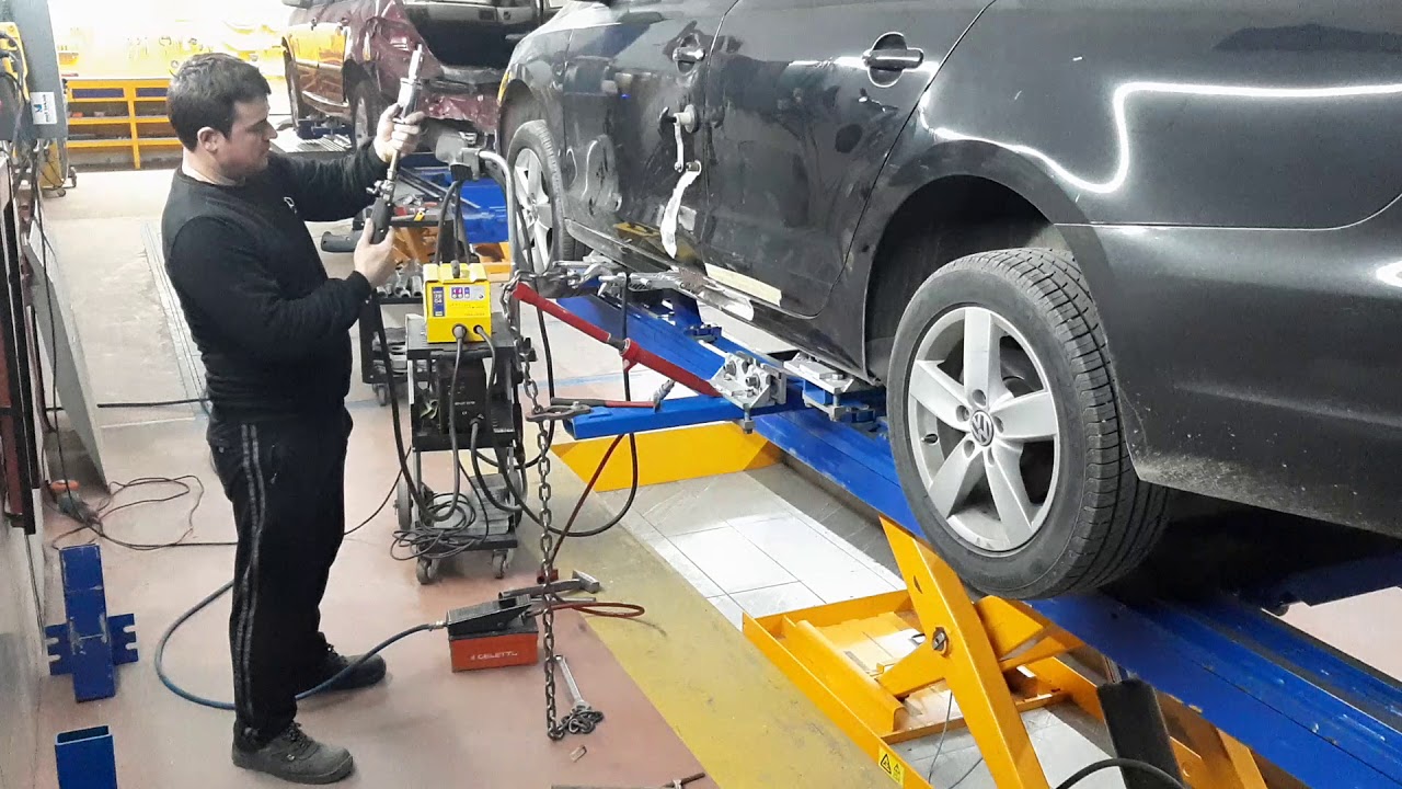 jetta marşpiyel düzeltme aşamamiz