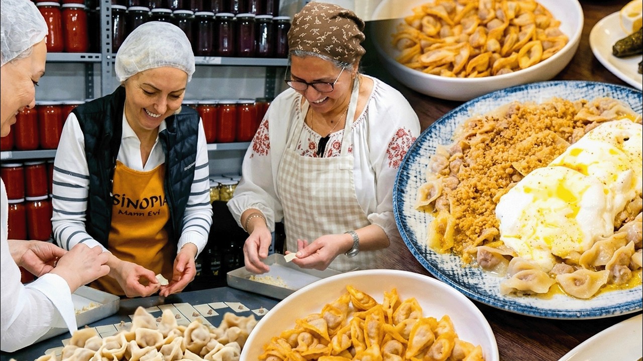 Turkish Village Women Making Hundreds of Handmade Dumplings & Preserves | Traditional Street Food