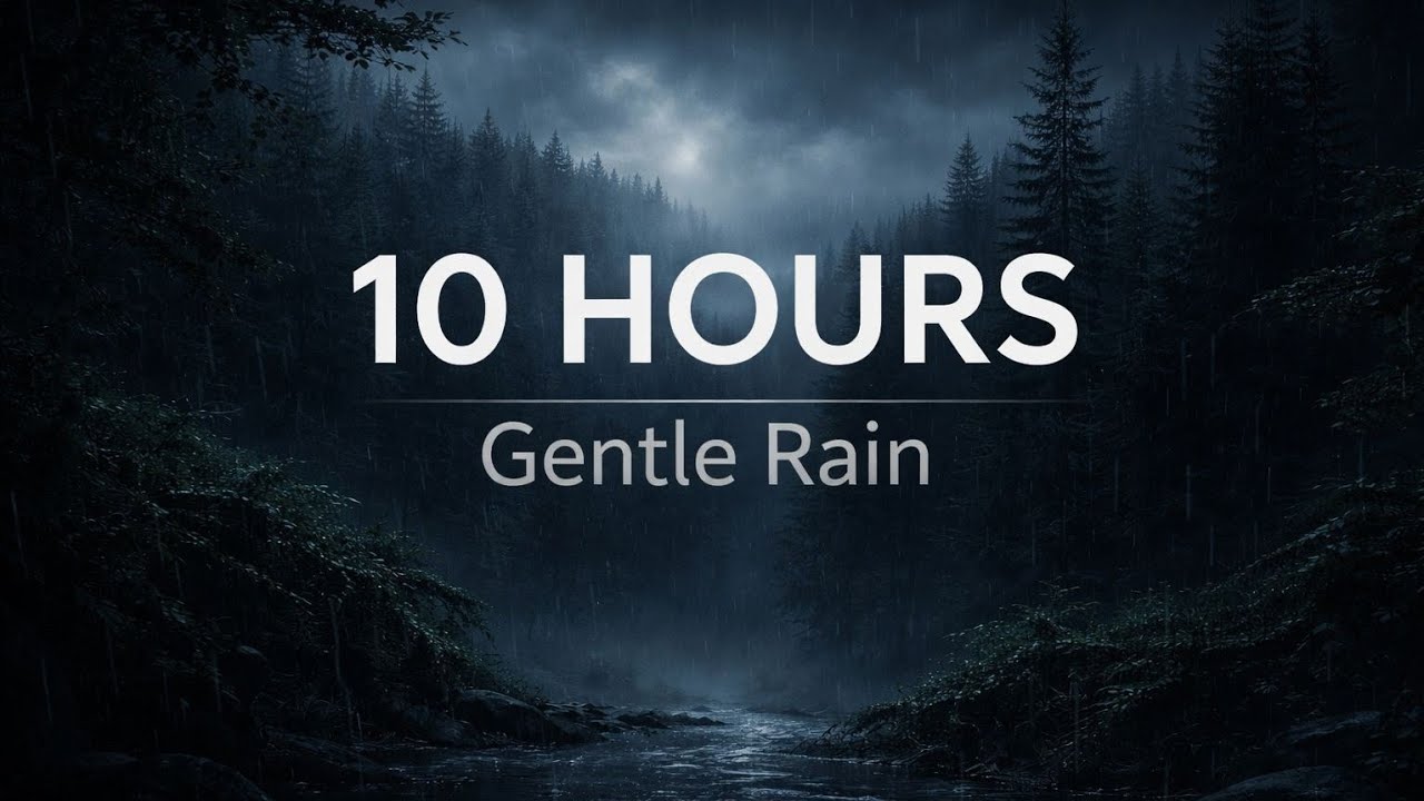 10 Hours of Gentle Rain for Deep Sleep & Relaxation