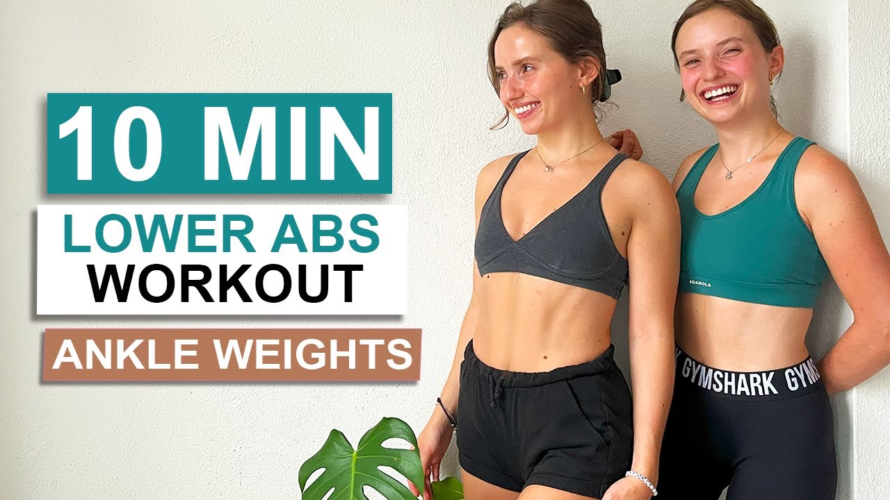 10 MIN LOWER ABS WORKOUT with ankle weights // Super intese exercises! | Twice as Fit