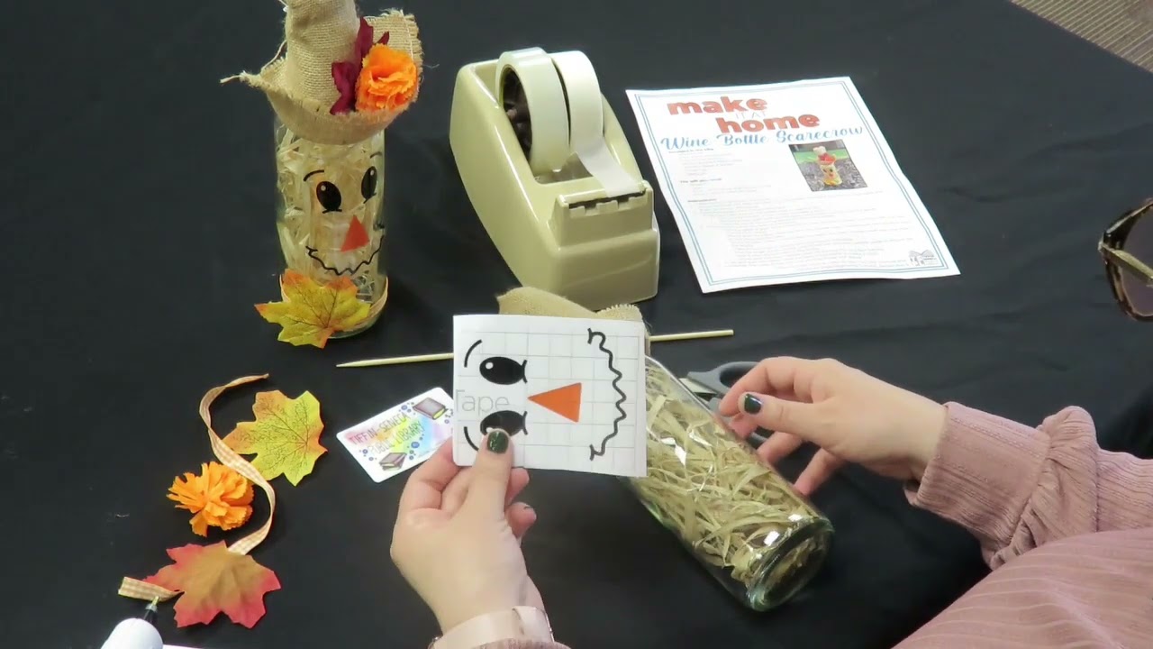 Make It At Home: Wine Bottle Scarecrow