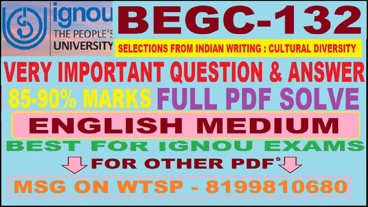 BEGC 132 Important Question Answer | begc 132 previous year solved paper | begc 132 exam notes