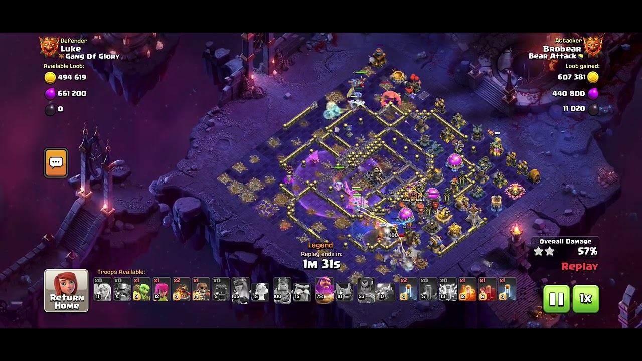 Th18 vs Th18 Legend League Thrower spam clear