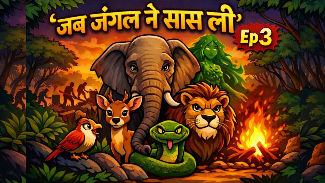 “जब जंगल ने साँस ली 🌳..Ep 3 | जानवरों की वो सभा जो इंसान नहीं समझ पाए |” #hindistories #viralvideo 