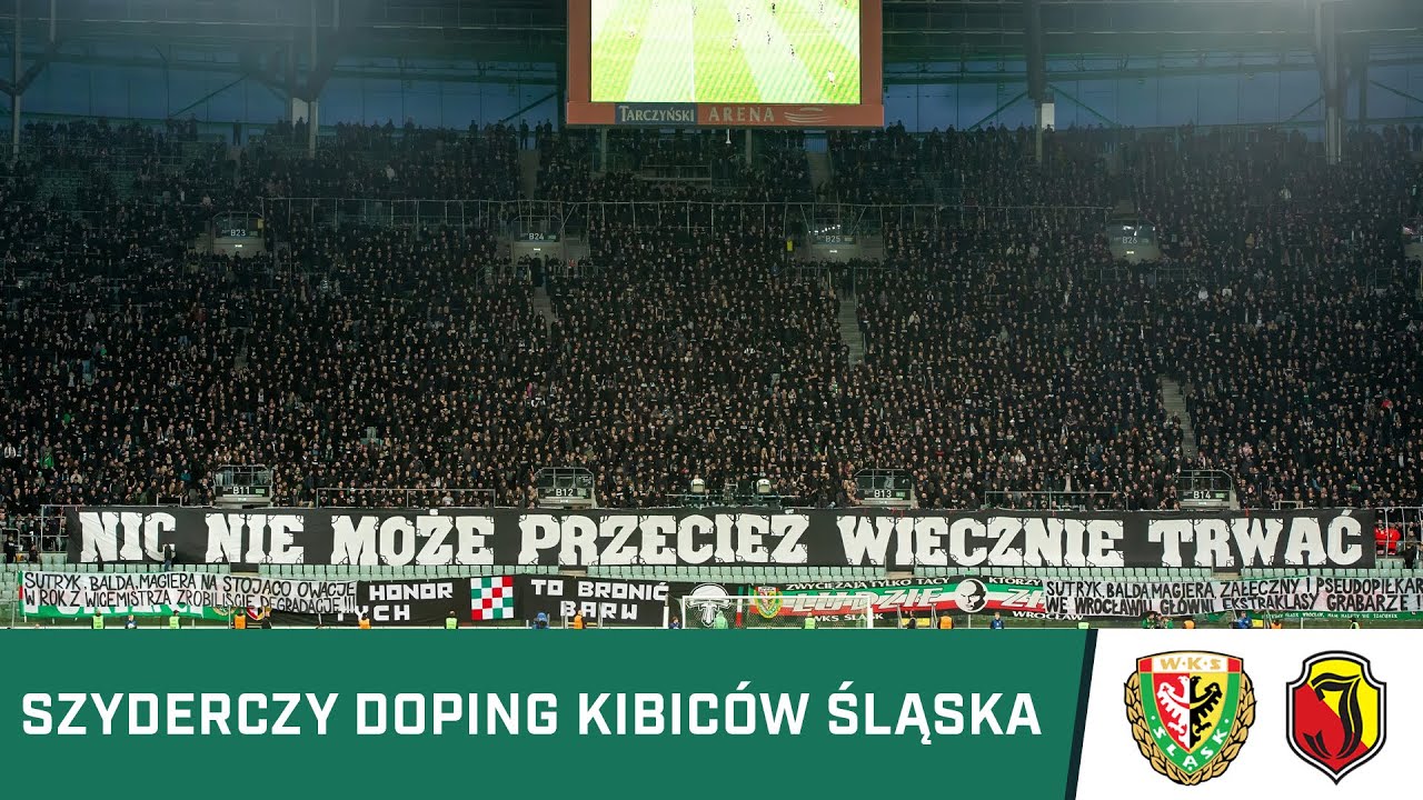 KIBICE: Szyderczy doping kibiców Śląska po spadku (BEZ CENZURY)