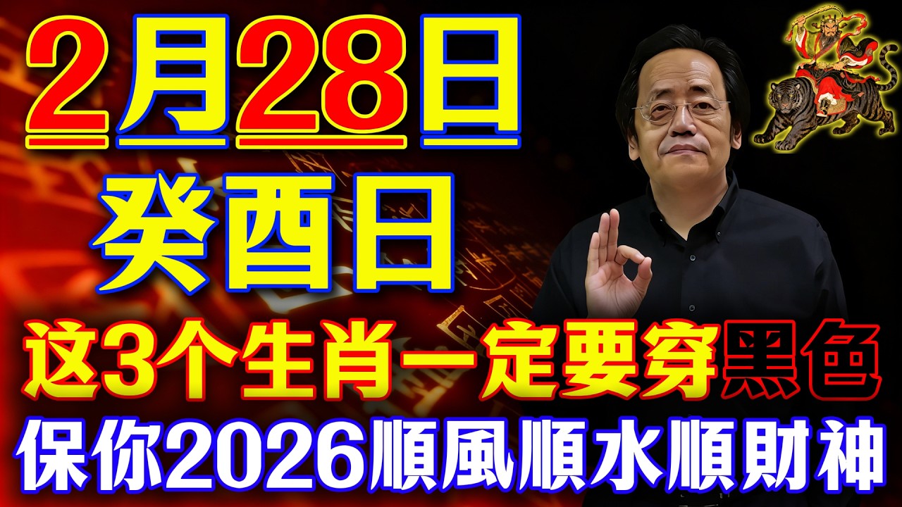 倪海廈預言警告：2月28日【正月十二】必看！這3生肖穿黑色，4類人穿紅色，保你2026馬年翻天覆地！#倪海廈#黃帝內經#養生#國學#易經#開運#招財#補財庫#中醫#風水 #2026運勢
