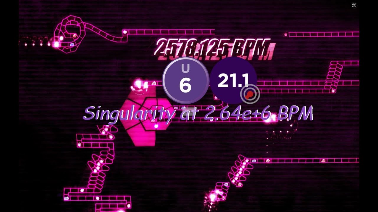 [ADOFAI] My First U6! Kobaryo - Singularity at 2.64e+6 BPM Strict Clear!