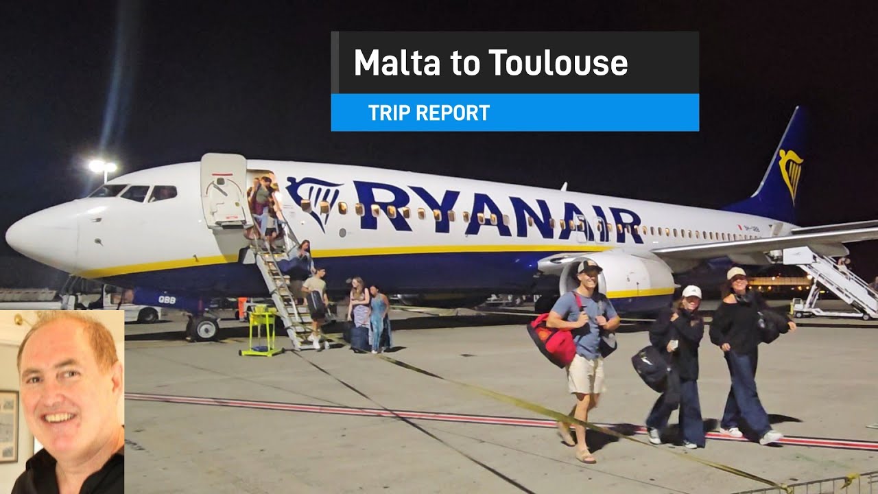 Malta to Toulouse: Delayed Departure, Late Arrival Ryanair Evening Flight Experience