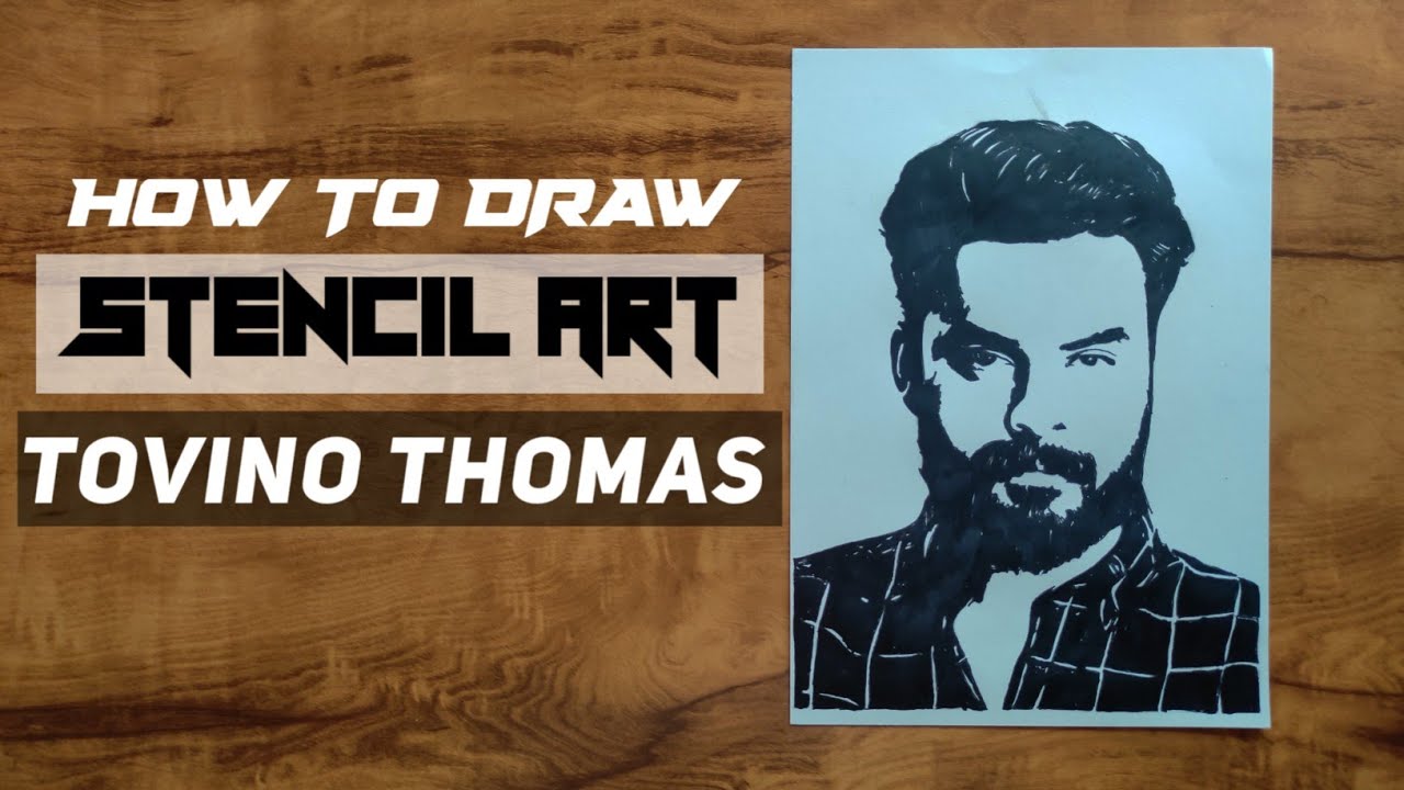 Tovino Thomas Stencil Art | How To Draw | Malayalam