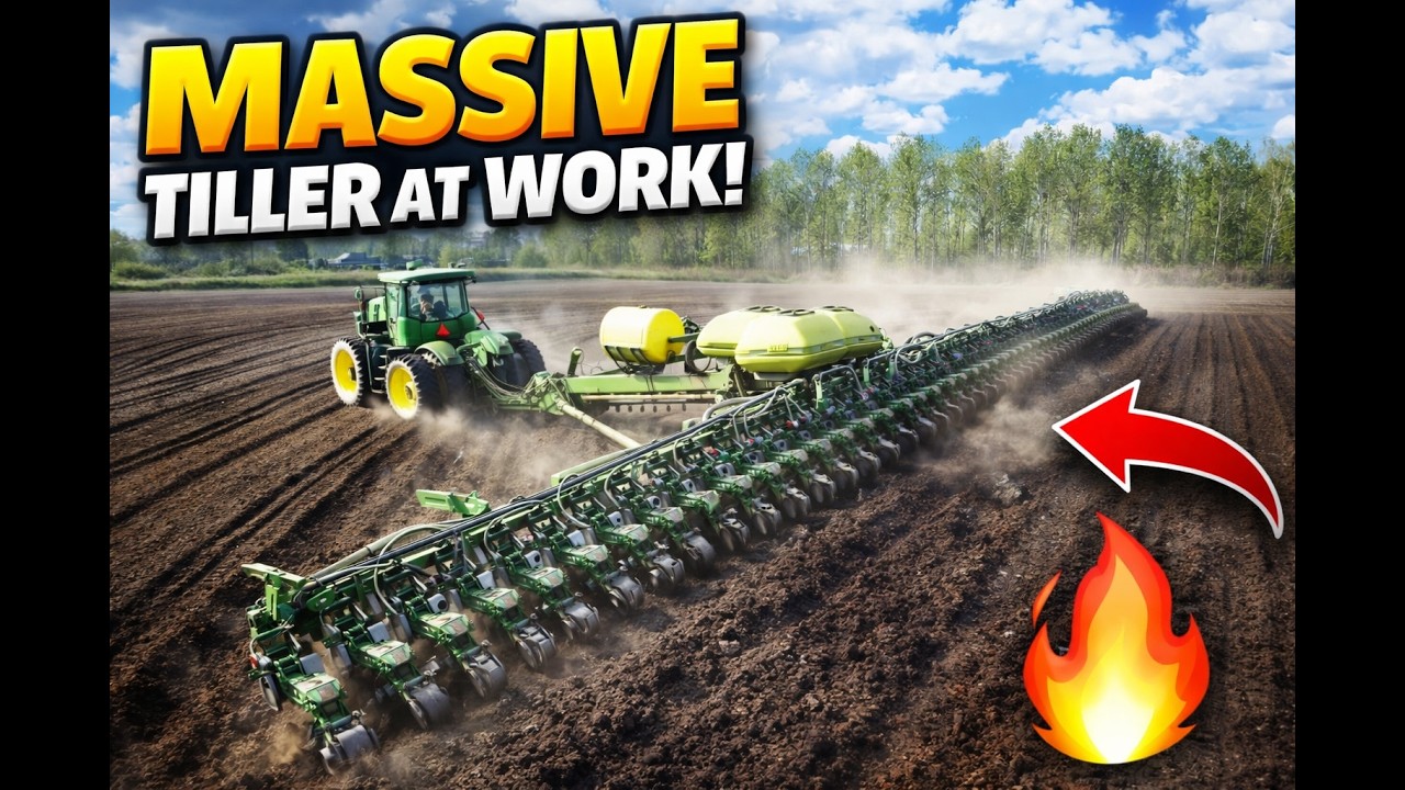 Massive Tractor Plowing Fields for the New Growing