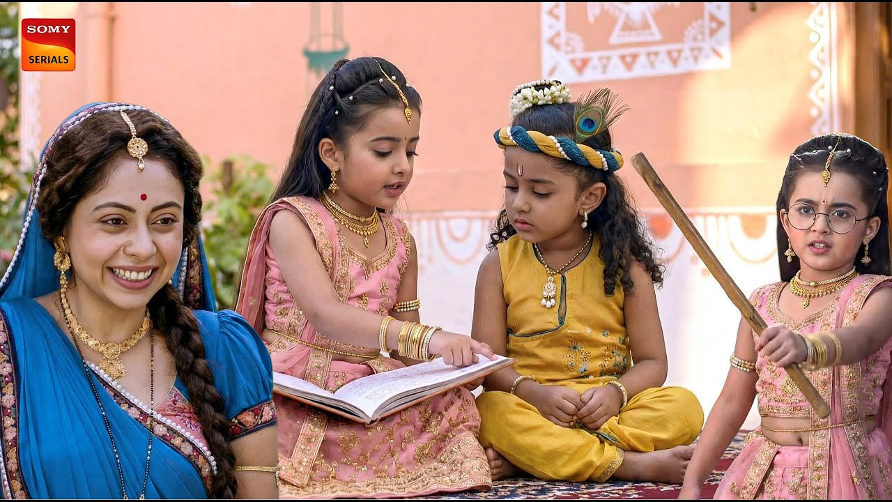 जब राधा ने अध्यापिका बनकर सिखाया कान्हा को पाठ|| Yashomati Maiya K Nandlala