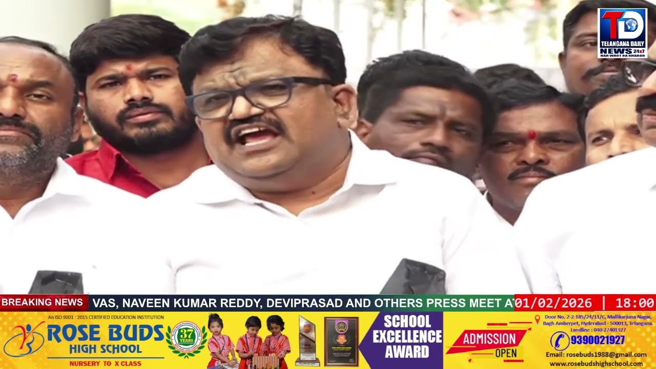 Deshpathi Srinivas, Naveen Kumar Reddy, Deviprasad and others Press Meet at Telangana Bhavan