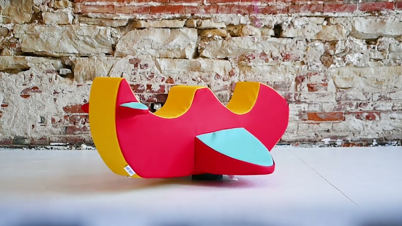 Rocket the Rocker Double Airplane | Soft Play Seating for Classrooms and Daycares
