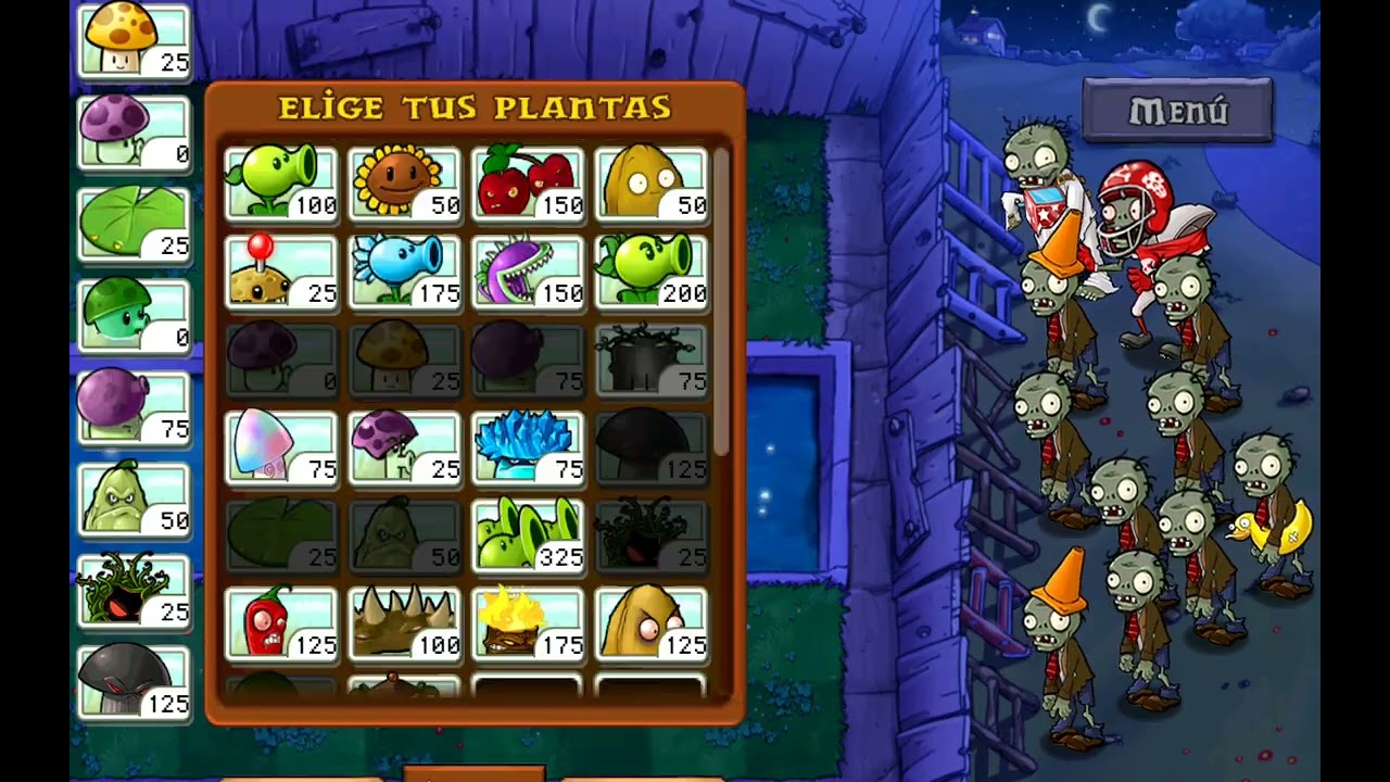 Plantas vs zombies niebla dia 1-3