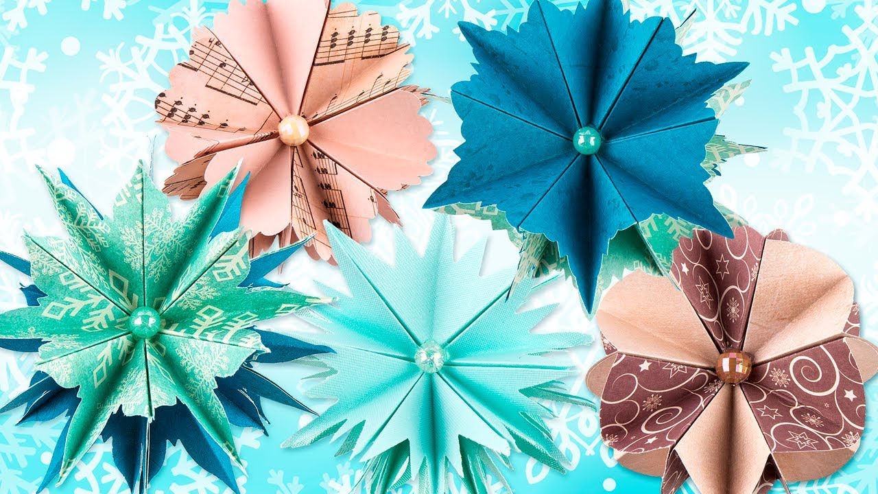 Ideen mit Herz - Baumschmuck basteln 1 - Sterne, Eiskristalle & Blüten - Faltanleitung