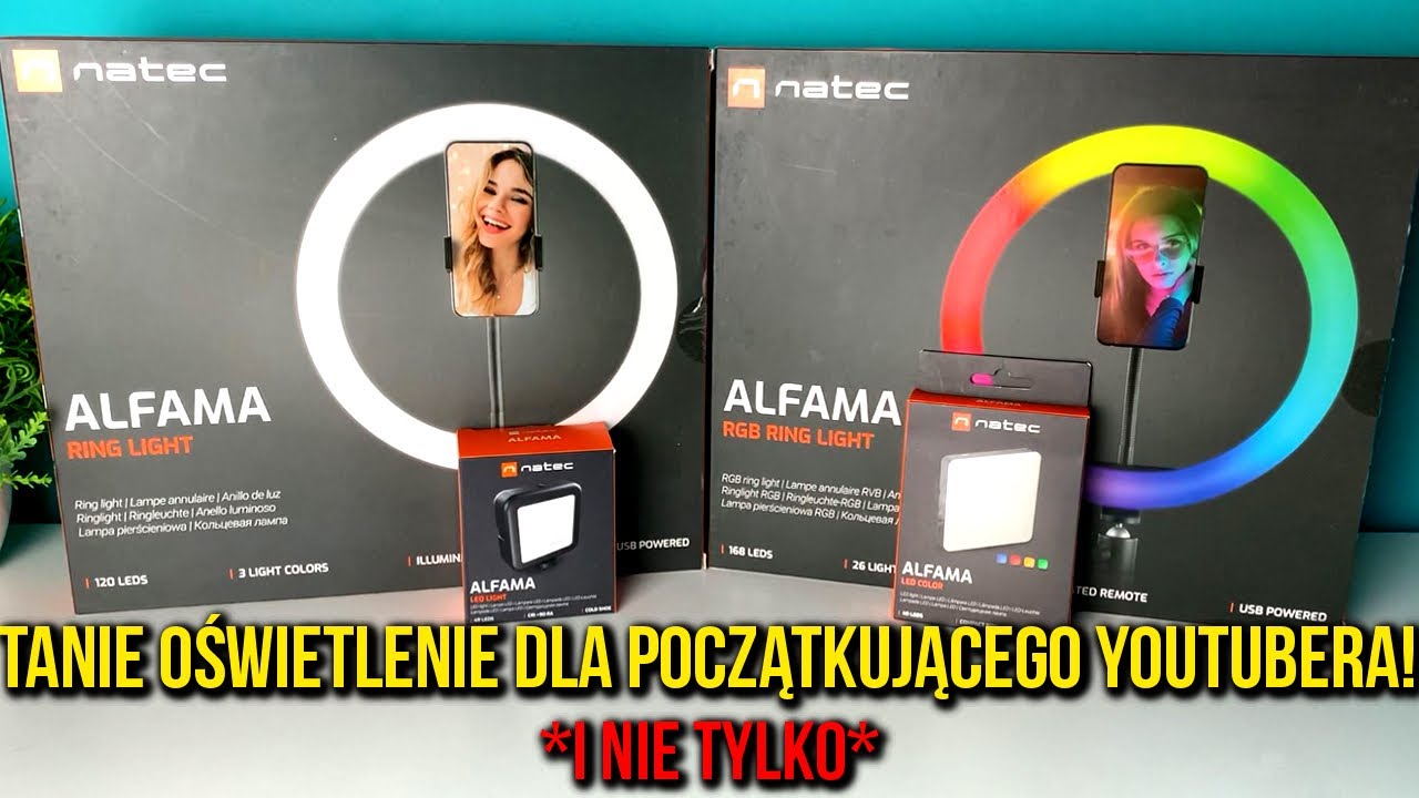 ✅ TANIE OŚWIETLENIE DLA POCZĄTKUJĄCYCH YOUTUBERÓW - NATEC ALFAMA [PREZENTACJA I OPINIA]