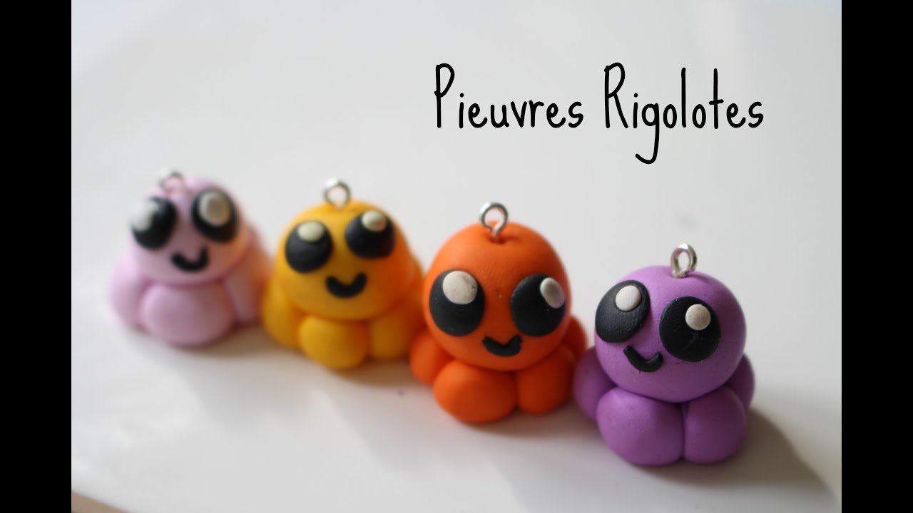 Tuto FIMO : Pieuvres Rigolotes Kawaii / Polymer Clay