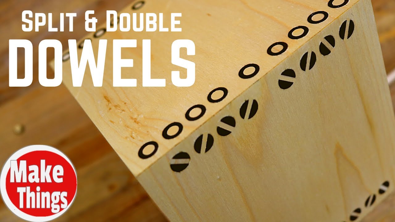 Split and Double Dowels Jig // Creating an Enhanced Cosmetic Look for Dowel Joinery
