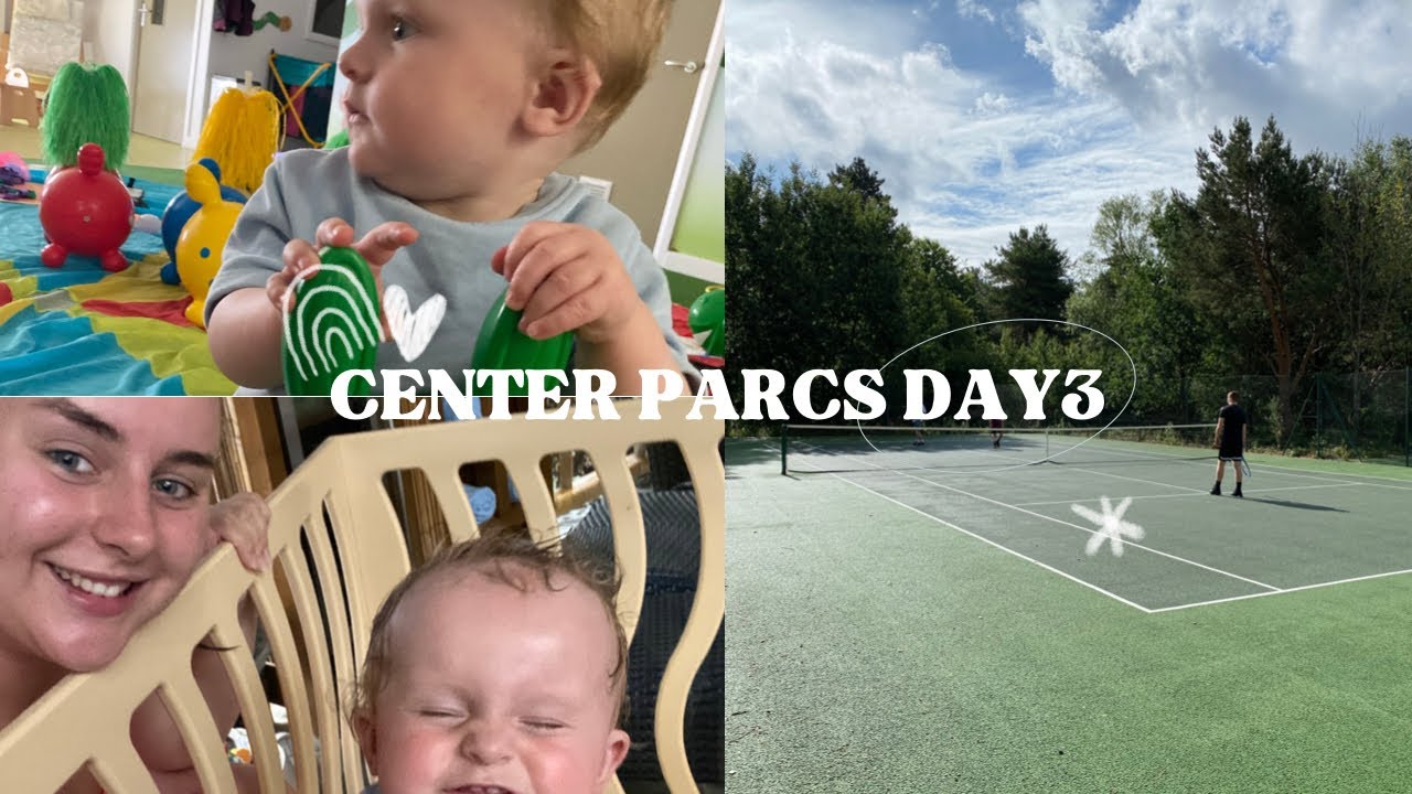 CENTER PARCS DAY 3 | SWIMMING, BABY SENSORY & TENNIS | DAILY VLOG