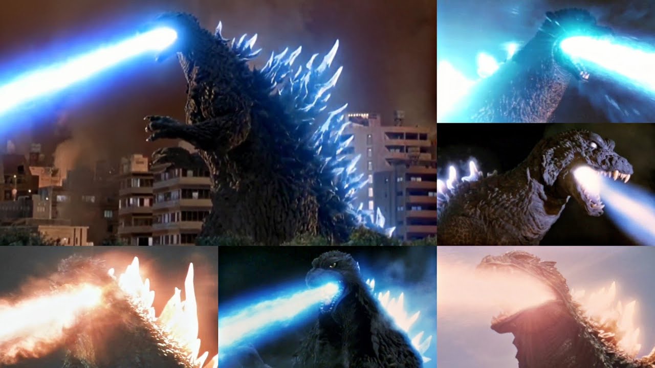 Godzilla 1999-2004 - Todas as Cenas de Sopro Atômico na Era Millennium