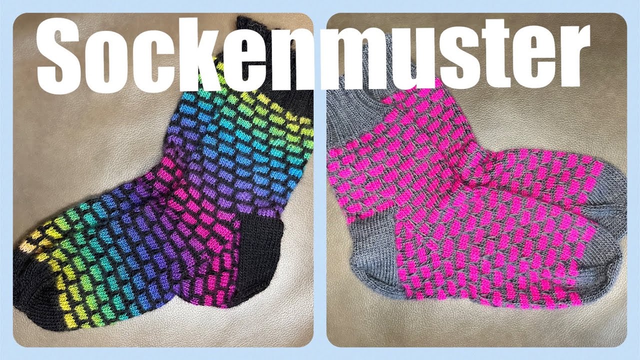 Sockenmuster ganz leicht zu stricken, auch für Anfänger