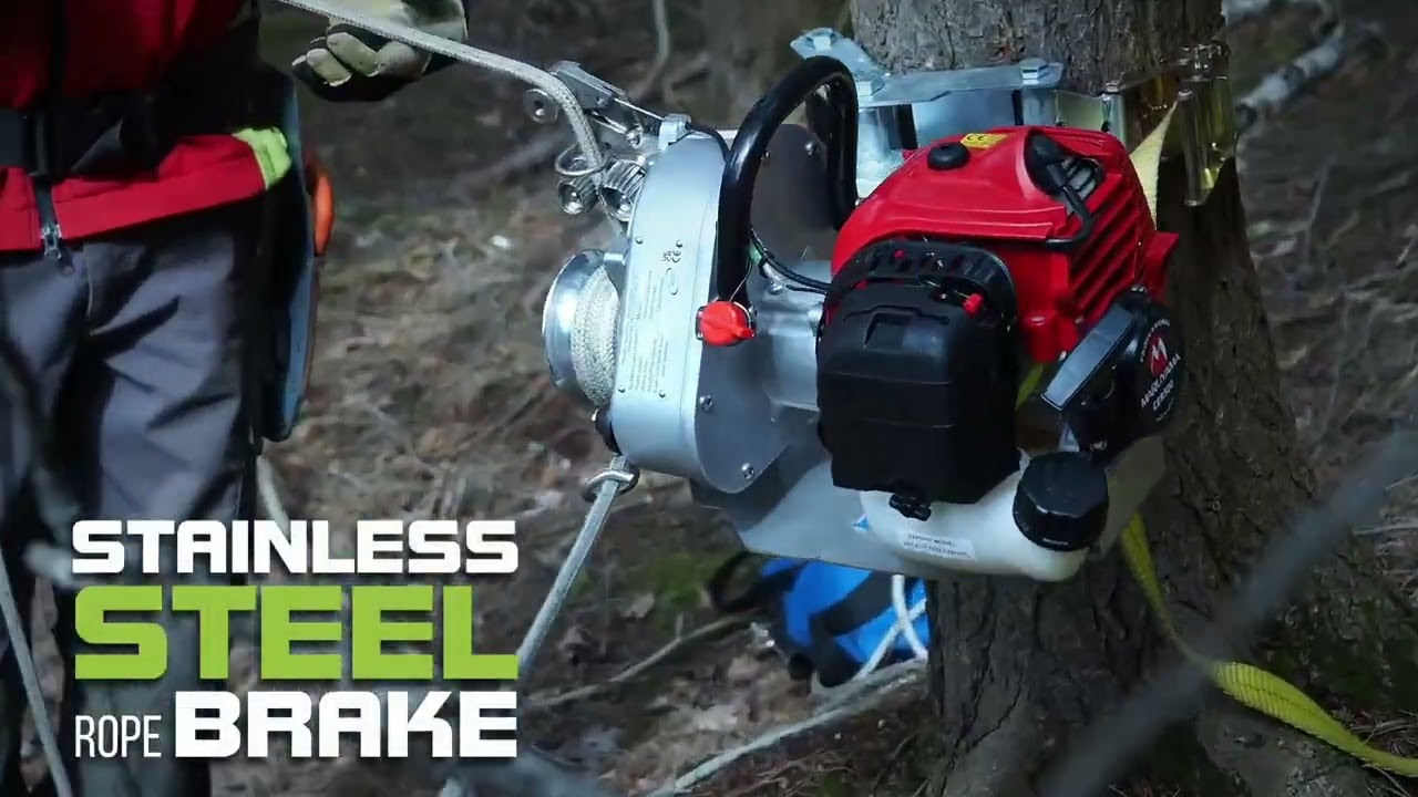 🌲 Advantages of a 2-stroke capstan winch in the forest Portable Winch PCW4500