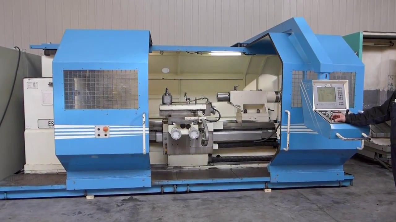 3294 = EST Ticino CNC Teach in Sliding bed lathe schiebebett &Oslash; 1580 MACH4METAL KREWEMA HFDM