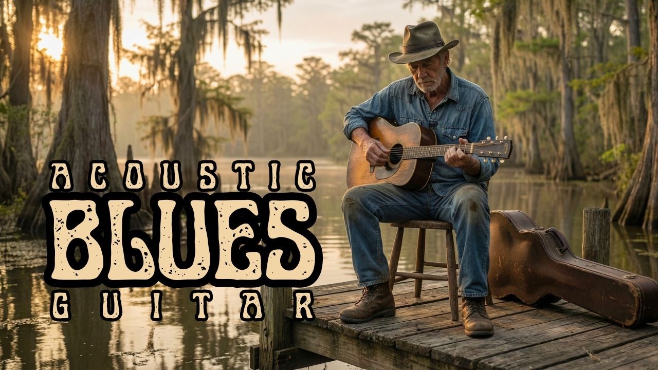 Intimate Slow Acoustic Blues Guitar Instrumental for Reflection