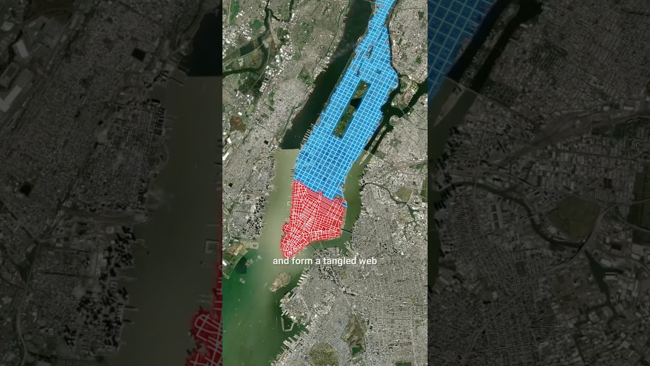 Why Manhattan&rsquo;s Street Map Splits in Half 🗽 NYC&rsquo;s Grid vs. Chaos 😱