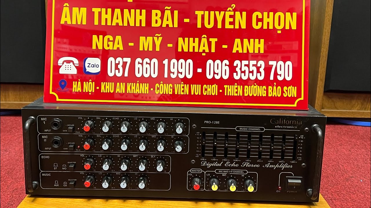 Amply Karaoke California - Pro 128E 👉 Huyền Thoại. Đời 1997 Hàng Bãi Xịn. Karaoke gia đình Chấm Hết