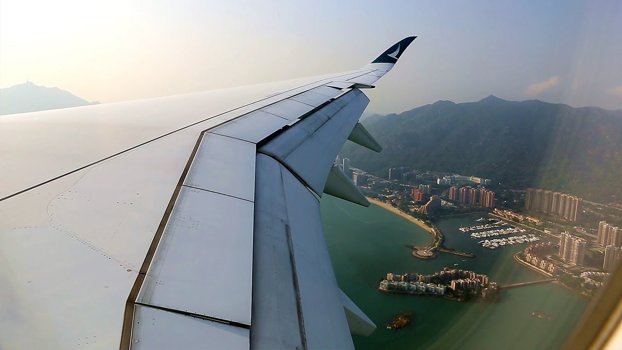 Cathay Pacific Airbus A350 Landing - Hong Kong (CX 690)