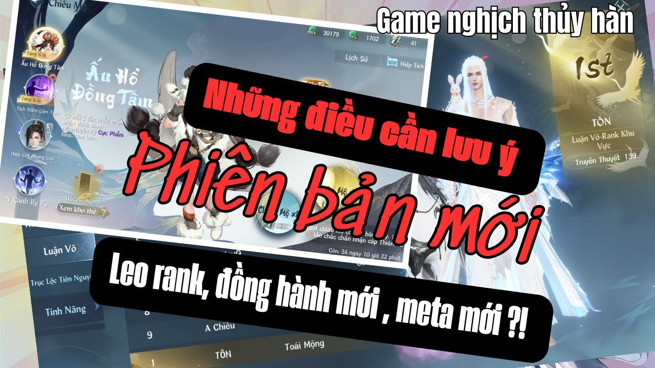 Những điều cần lưu ý ĐẦU MÙA MỚI game nghịch thủy hàn ! Đồng hành mới, meta mới, CLB...