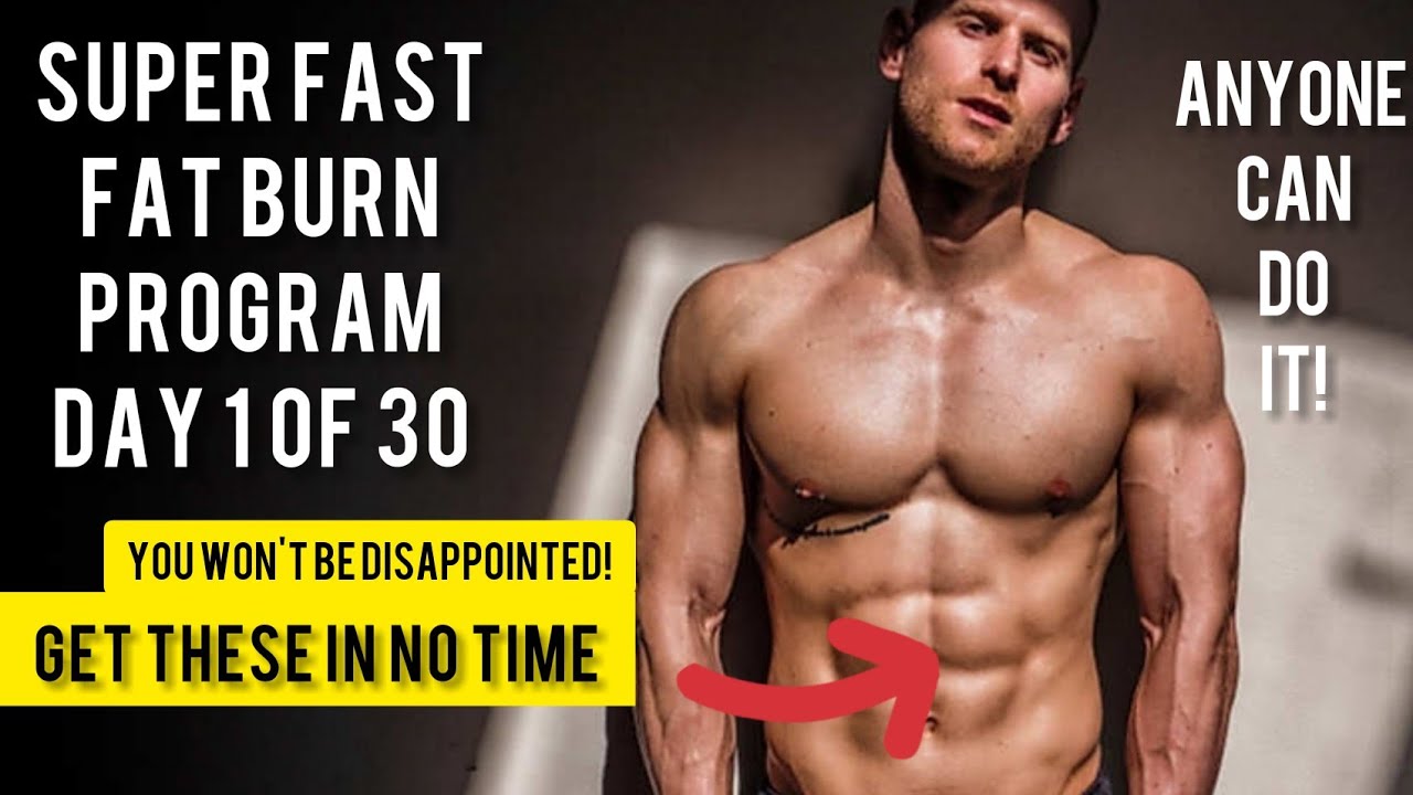 HOME FAST FAT BURN PROGRAM FOR MEN AT HOME - (Includes exercises) DAY 1 OF 30 - 17 EXERCISES