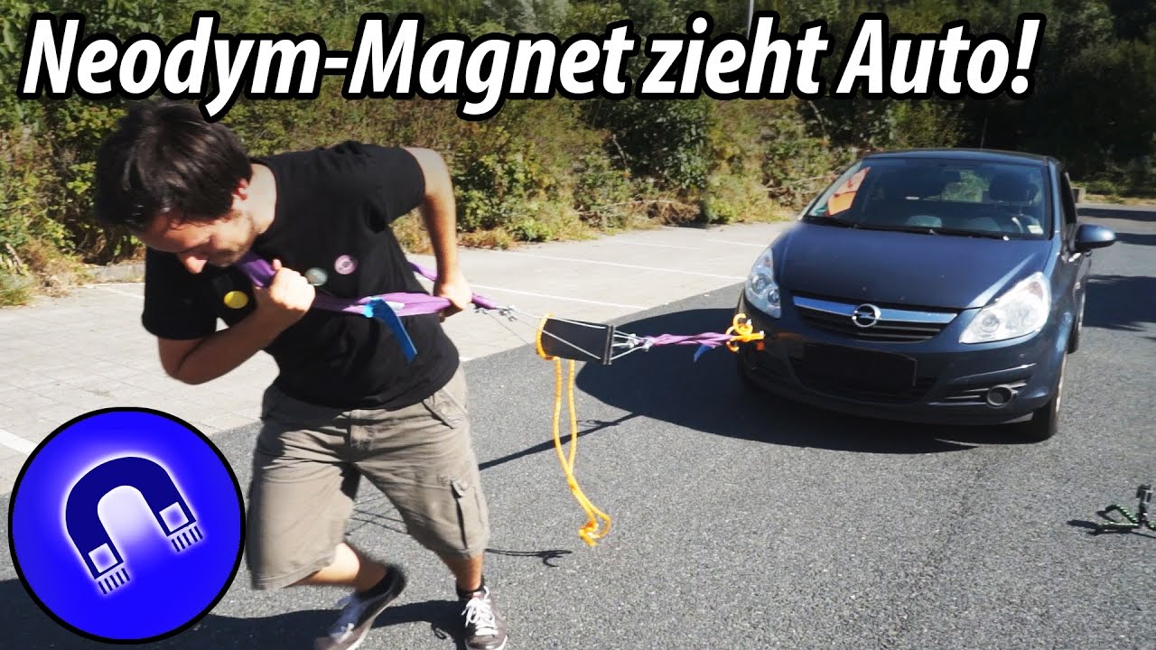 Starker Neodym-Magnet zieht Auto! - Supermagnete.de