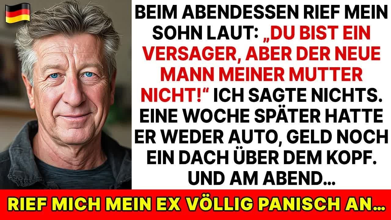 Beim Abendessen sagte mein Sohn laut： „Du bist ein Versager, Mamas Neuer nicht “ Ich schwieg