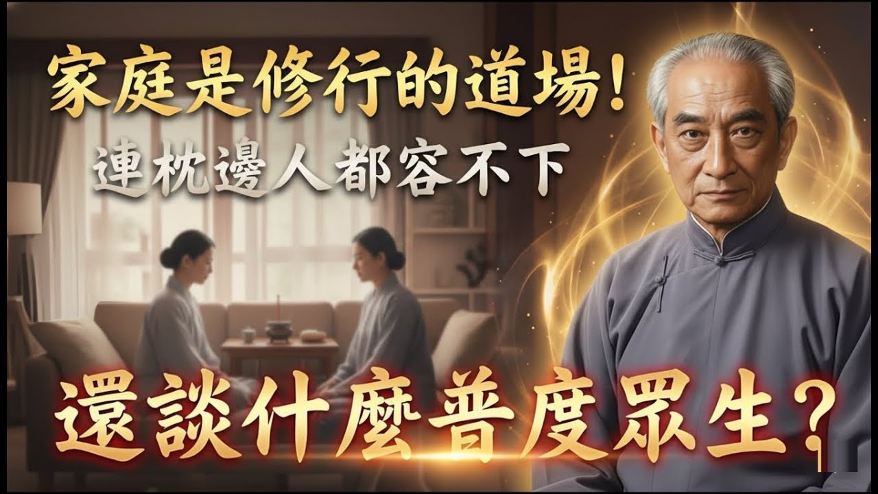 家庭是修行的道場！南懷瑾：連枕邊人都容不下，還談什麼普度眾生？#南懷瑾#曾仕強#易經#國學智慧#紅塵修行#修心#生活禪