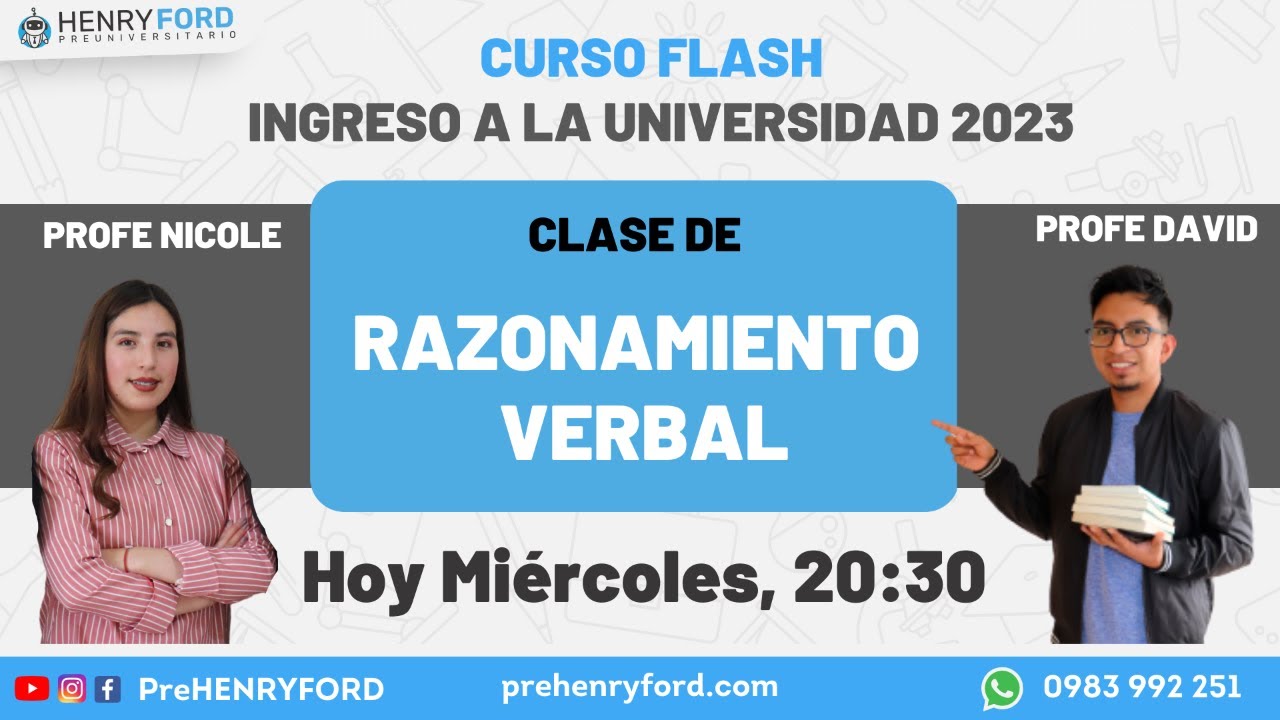 ✅ Razonamiento Verbal | Examen admisión Universidades 2023