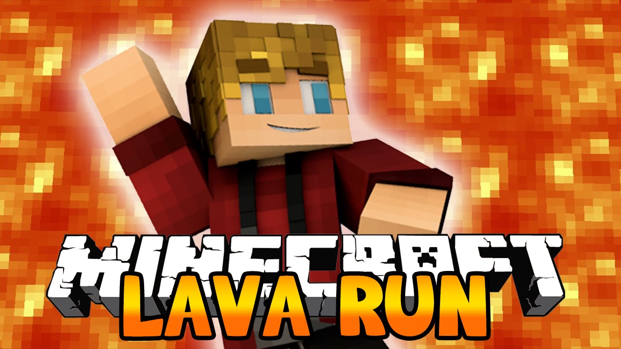 Minecraft Lava Run! (Minecraft Escape Parkour) w/The Pack!