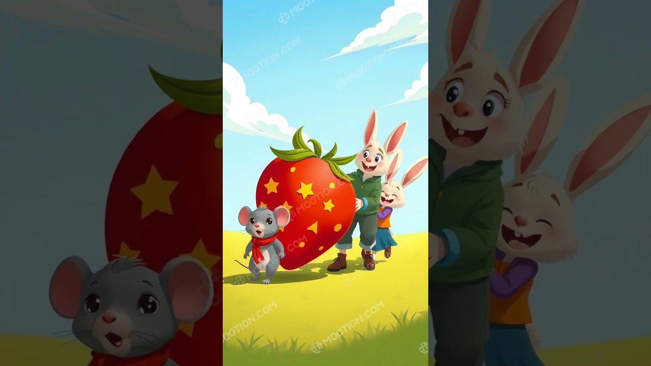 Together for the Giant Strawberry#friendship #teamwork #strawberry #adventure #storytime