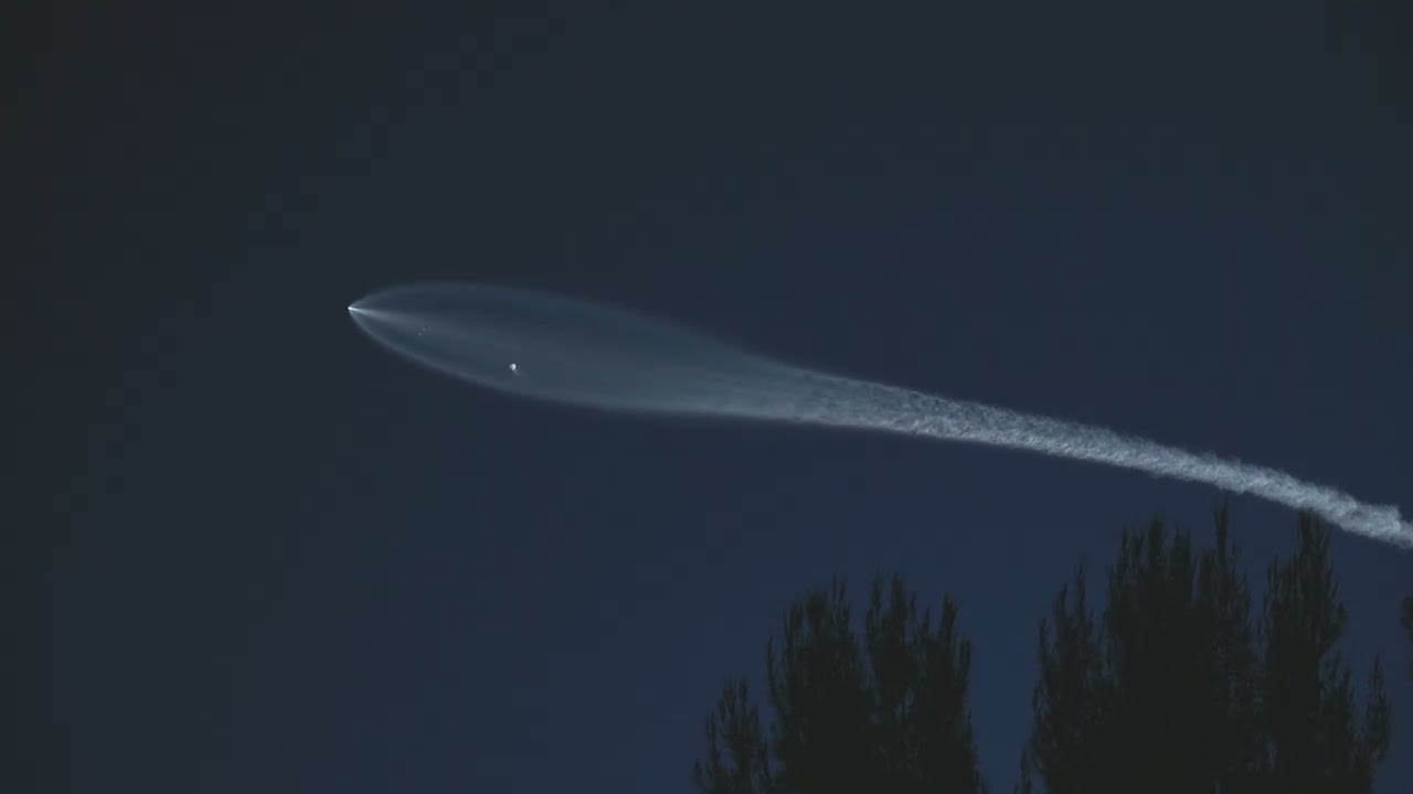Falcon 9 Rocket Launch - A View From Southeast Los Angeles [4K HDR]